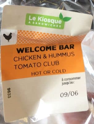 Poulet & Houmous tomate club