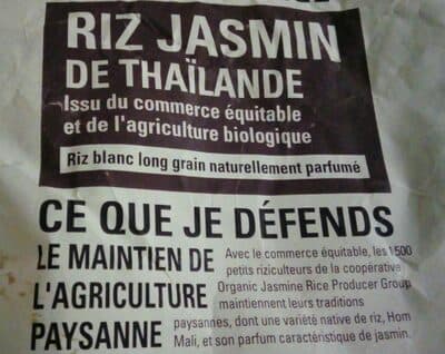 Riz Jasmin de Thaïlande