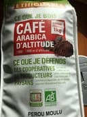 Café 1 KG Pérou Moulu Bio & équitable