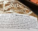 Pain lin doré courge miche 500g tranché emballé