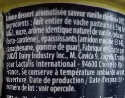 Lactel Dessert Vanilla Flavour