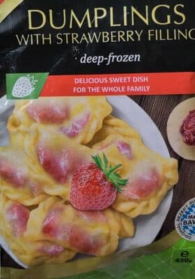 Vareniki au coulis de fraises