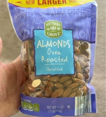 Almonds oven roasted unsalted
