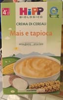 Crema di cereali Mais e tapioca