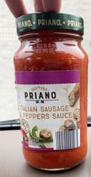 Italian sausage and pepper sauce