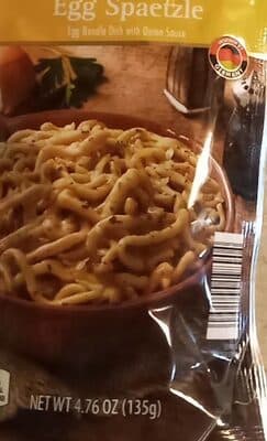 Onion egg spaetzle
