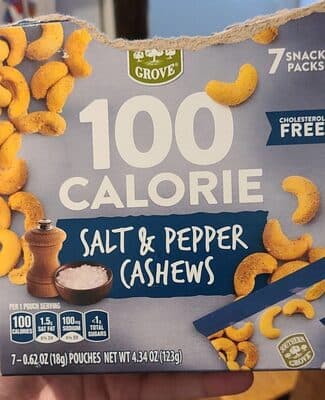 100 calorie salt and pepper cashews