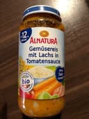 Alnatura 12M - Gemüsereis mit Lachs in Tomayensauce