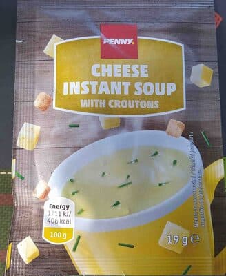 Cheese instant soup with croutons cheese cup soup