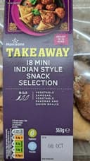 18 mini Indian style snack selection