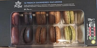 12 FRENCH SHIMMERED MACARONS