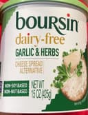 Dairy free garlic & herbs cheese alternative spread