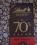 Chocolat 70 % cacao  noir intense