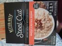 Steel cut instant oatmeal with flax seeds