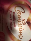 Eis Cremissimo Vanille mit Roter Grütze