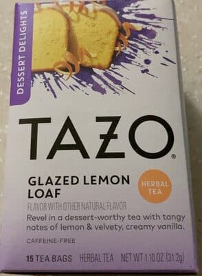Glazed lemon loaf tea