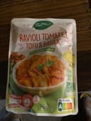 Ravioli tomates, tofu et basilic