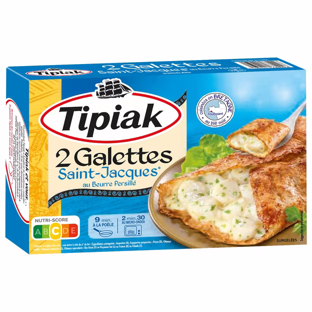 Plat cuisiné galettes St Jacques TIPIAK