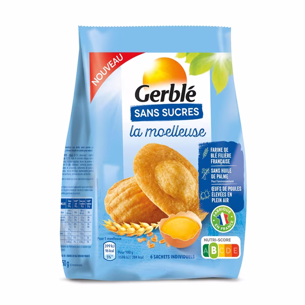 Madeleine sans sucres la moelleuse GERBLE