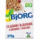 Céréales bio Flocons d'Avoine 4 graines raisins BJORG