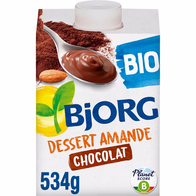 Crème dessert amande chocolat bio