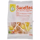 Sucettes goûts cola citron orange et fraise