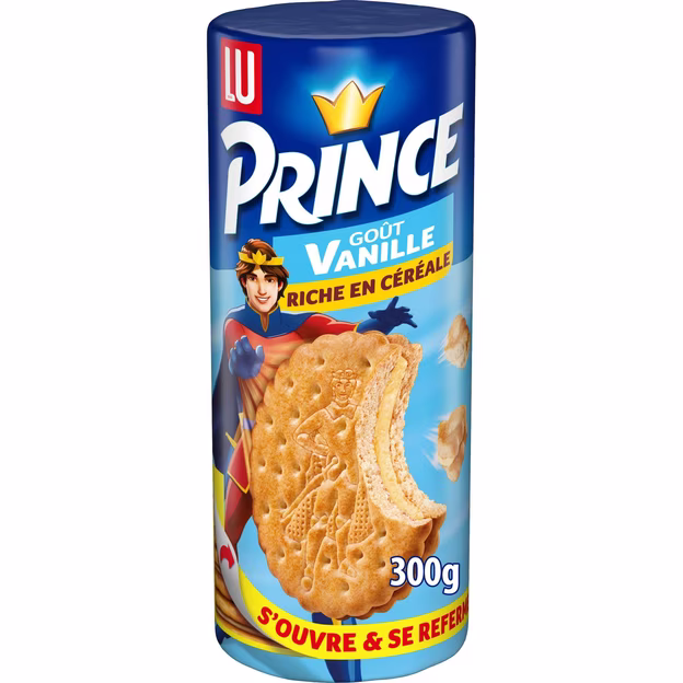 Biscuits fourrés goût vanille au blé complet ouverture facile