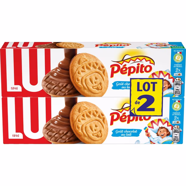 Biscuits nappés de chocolat au lait