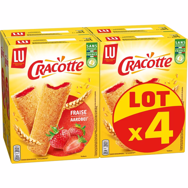 Cracotte fourrée à la fraise