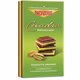 Tablette cuadro de chocolat au lait et aux noisettes gianduja avec un fourrage pistache