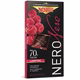Tablette de chocolat noir dégustation framboise et amande