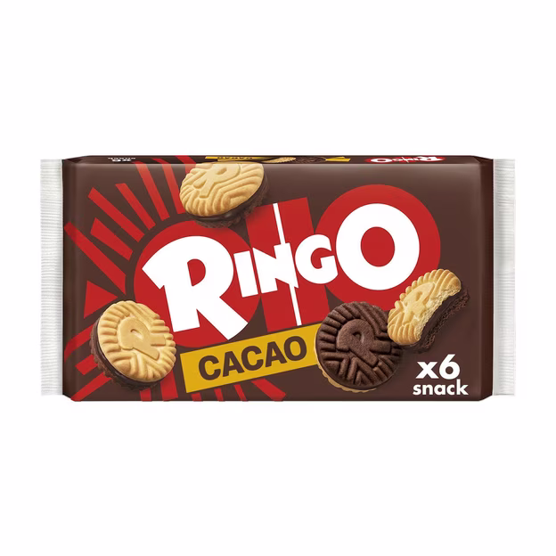 Biscuits avec garniture goût cacao