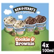 Glace en Pot Vanille Cookie Dough et Chocolat Brownie BEN & JERRY'S