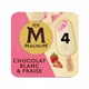 Bâtonnet glacé fraise chocolat blanc